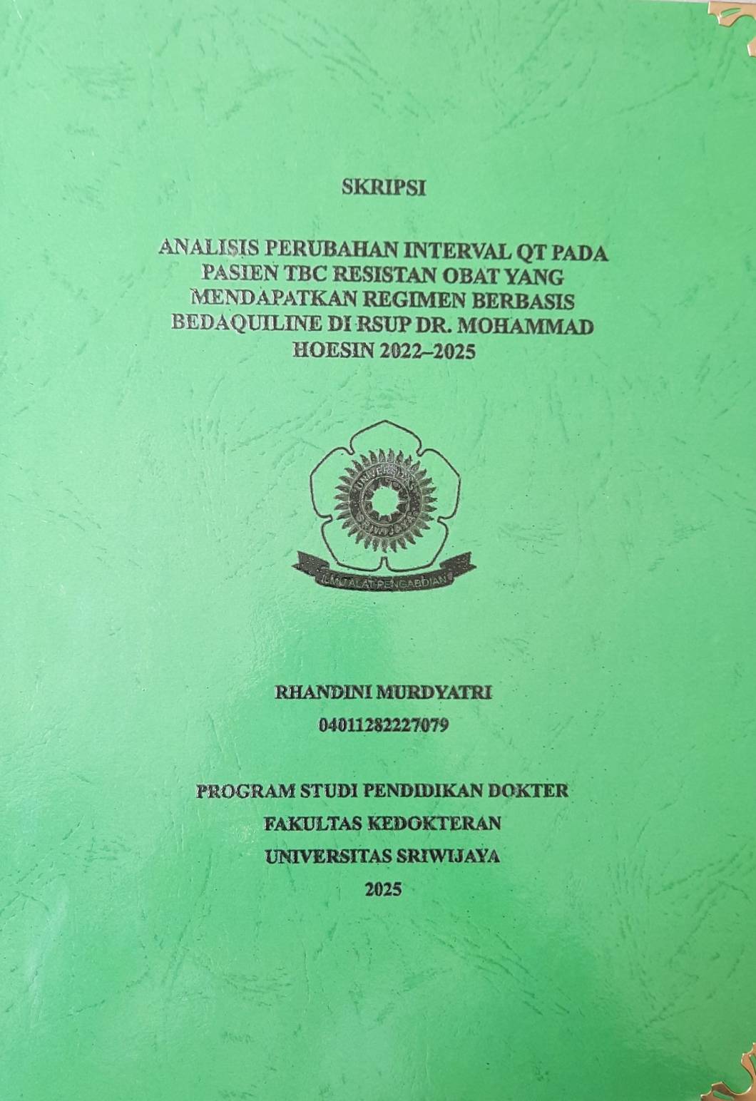 Obat Rama ANALISIS PERUBAHAN INTERVAL QT PADA PASIEN TBC RESISTAN OBAT YANG ...