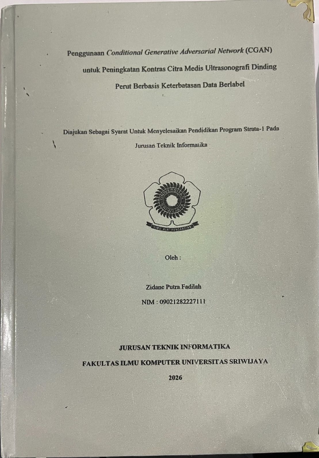 PENGGUNAAN CONDITIONAL GENERATIVE ADVERSARIAL NETWORK (CGAN) UNTUK ...